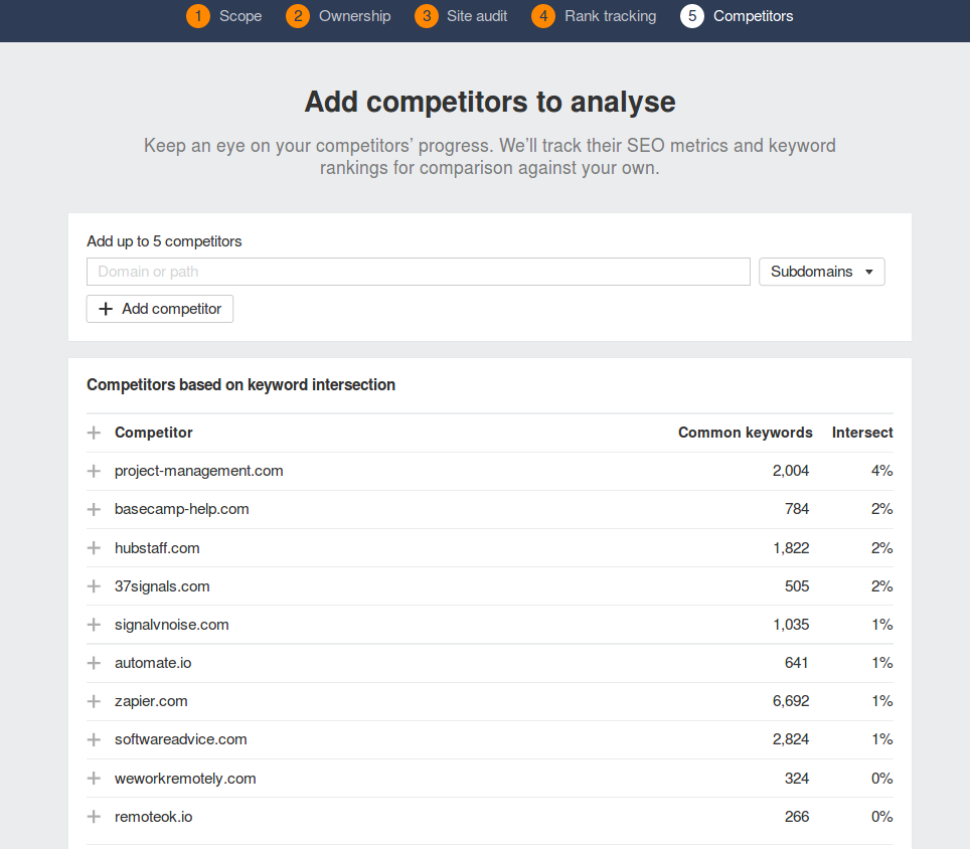add competitors