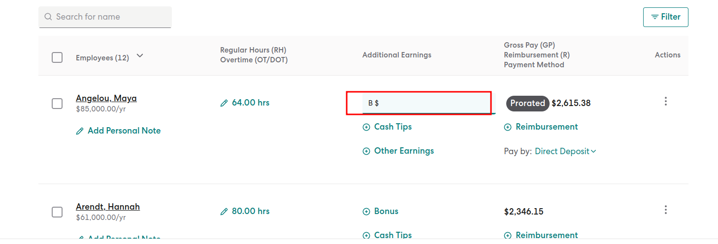 Additional Earning