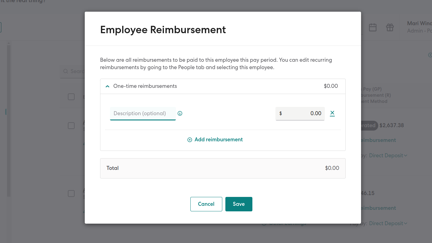 Employee Reimbursement