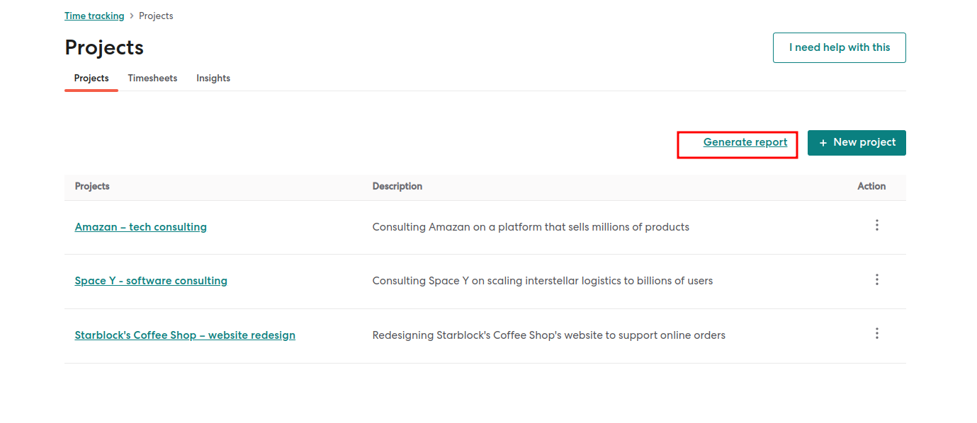 Generate Report in new tab